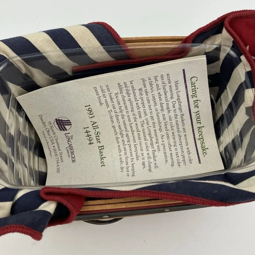 Longaberger All Star Basket 1993 | /w Napkin 6